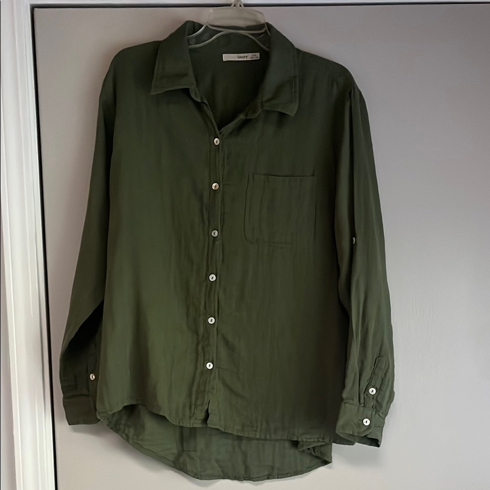 Women’s 100% cotton Green Shirt from Subtle Luxury.